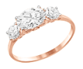 Золотые кольца  Swarovski