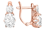 Золотые серьги со Swarovski