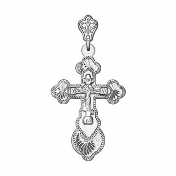 Крестик из белого Золота 585 пробы 