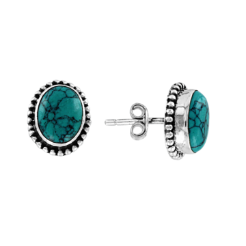 Серебряные серьги 925 пробы, вставка бирюза 