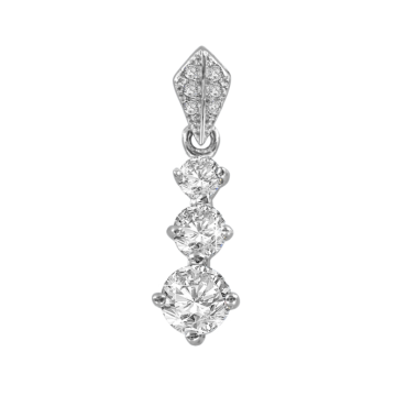 Серебряная подвеска 925 пробы. Вставка: Фианиты 