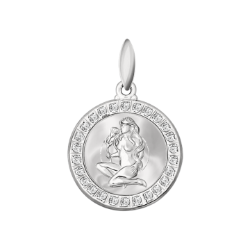 Серебряная подвеска 925 пробы, знак зодиака "Дева" 