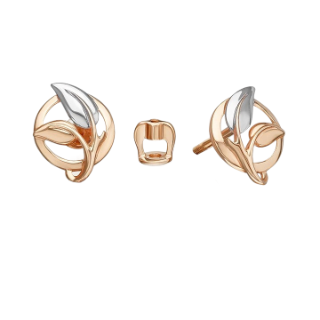 Серьги из красного золота 585 пробы 