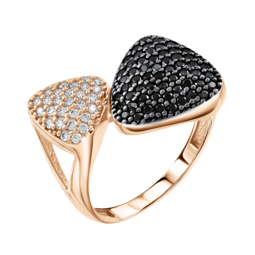 Damenring aus Rotgold 585° mit Zirkonia 