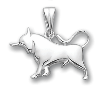 Серебряная подвеска 925 пробы, знак зодиака "Телец" 