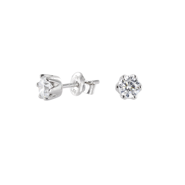 Серебряные серьги 925 пробы с фианитами 