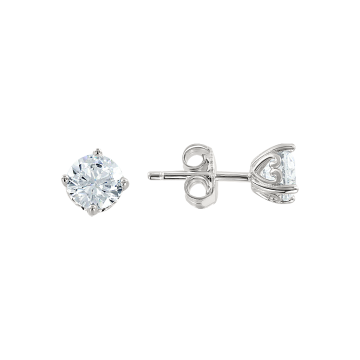 Серебряные серьги 925 пробы с фианитами 