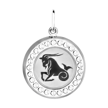 Серебряная подвеска 925 пробы, знак зодиака "Козерог" 