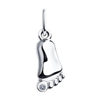 Серебряная подвеска 925 пробы. Вставка: Фианиты 