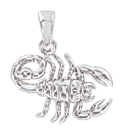 Серебряная подвеска 925 пробы, знак зодиака "Скорпион" 